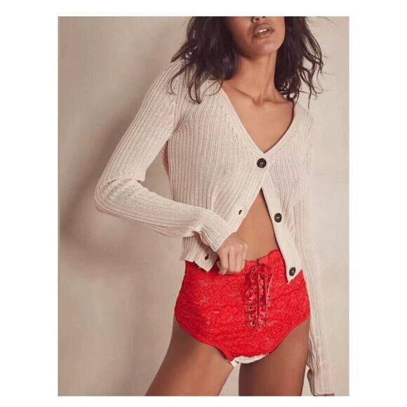 We are HAH by Free People Top 2 Bottom Cami | Size Large Blood Orange Red NEW A1 - Picture 5 of 10